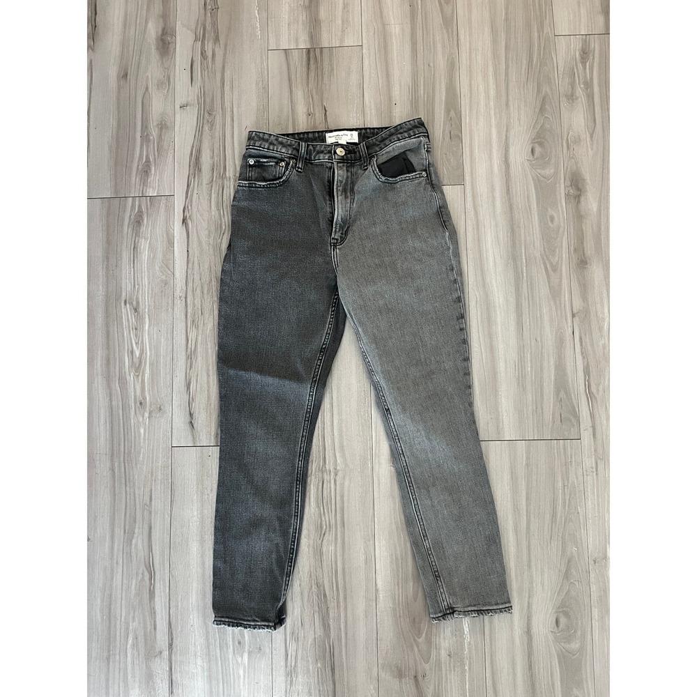 Abercrombie‎ & Fitch The Skinny High Rise Two Tone Grey Black Jeans Size 25 0s